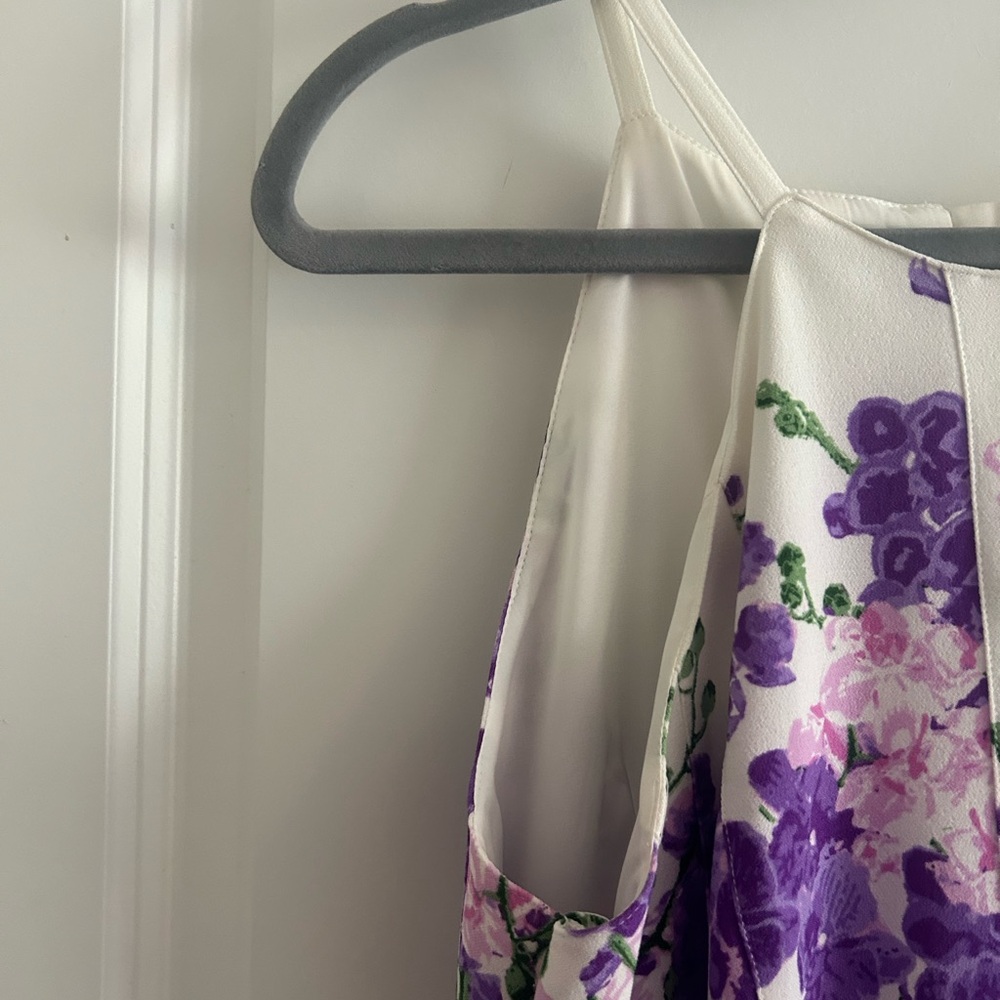Adrianna Papell Purple Floral Dress - Picture 6 of 10